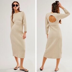 NWOT Free People Tan MIDI Dress